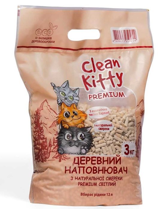 Наповнювач  гігієнічний для домашніх тварин  - "Clean Kitty"