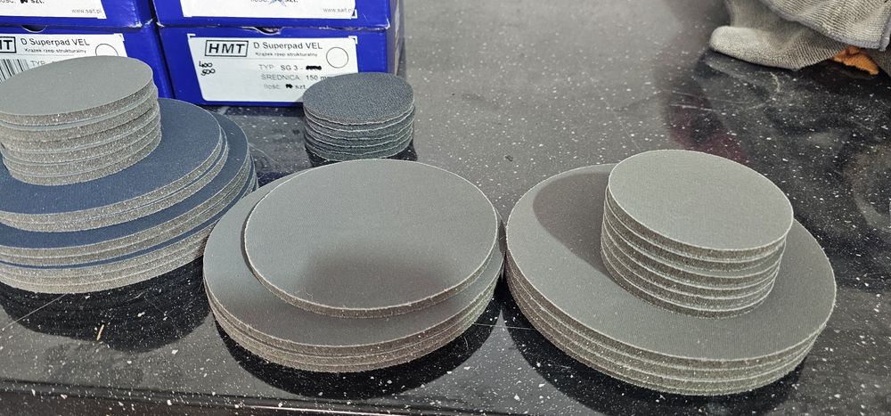 Rzep, krążek ścierny, papier ścierny na piance 3M , Trizact, Kovax