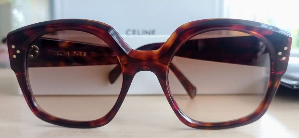 Brązowe okulary przeciwsłoneczne Celine Paris