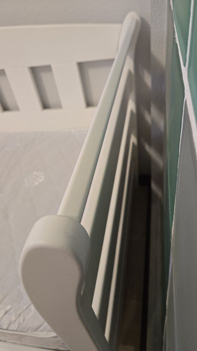 Детская кровать 80х160 Тедди 1-спальная (бук) Луна белая с матрасом