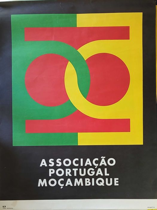 Poster cartaz associação portugal moçambique vespeira
