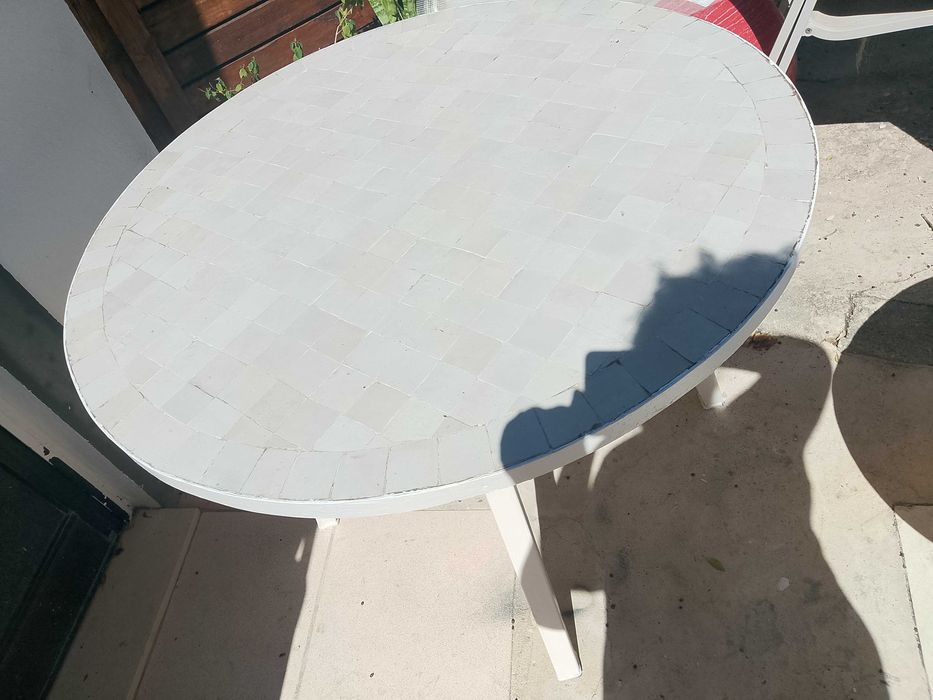 urgente 2 bonitas mesas Jardim em ferro e cimento