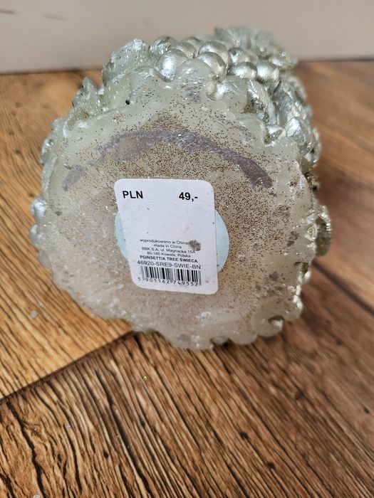 Home&you srebrna świeczka choinka