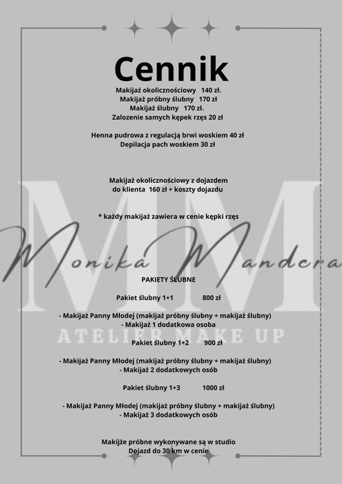 Makijaż 140 zl  okazjonalny okolicznosciowy henna pudrowa
