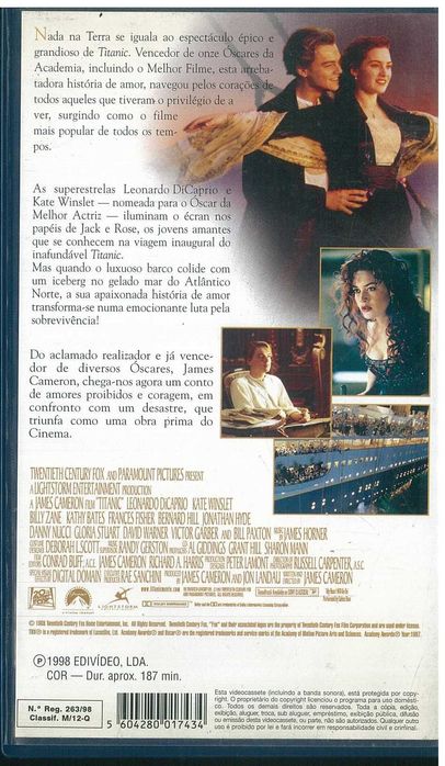 Filme Titanic VHS