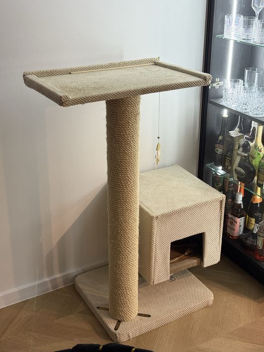 Duży Drapak domek dla kota. Sznur sizal