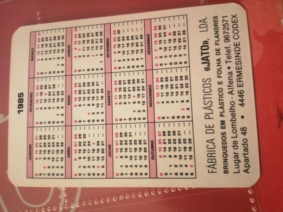 Calendário de Bolso (1985) | Pepe