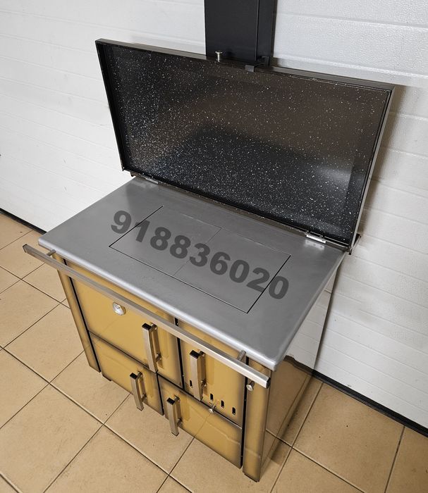 Fogão Lenha Castanho Novos Forno Inox - Fabrico Nacional