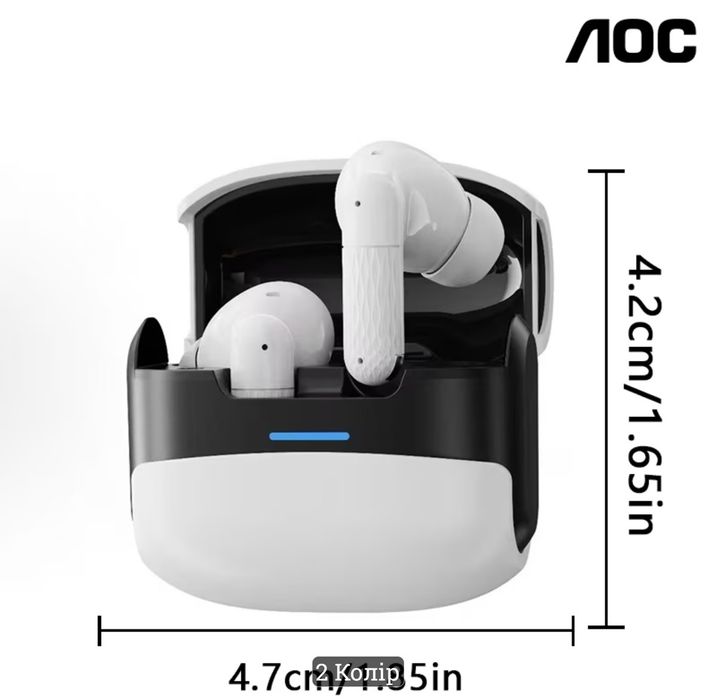 Безпровідні ,Bluetooth навушники AOC ACT1521 White