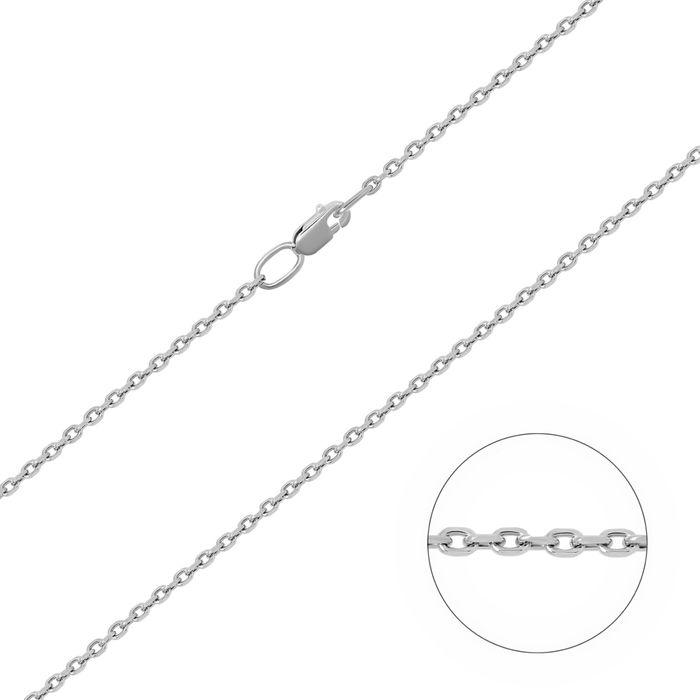 Ланцюжок цепочка із білого золота якірне плетіння