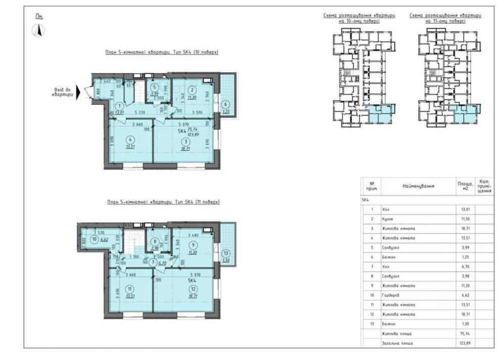 Дворівнева квартира 124 м2 від Забудовника в Розстрочку до 30 місяців