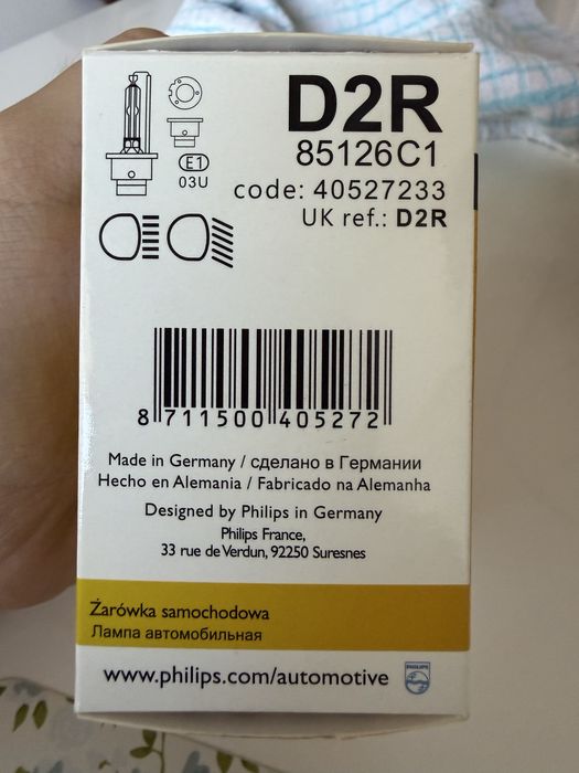 Lâmpada Xenon Philips D2R Original 85126 85V 35W