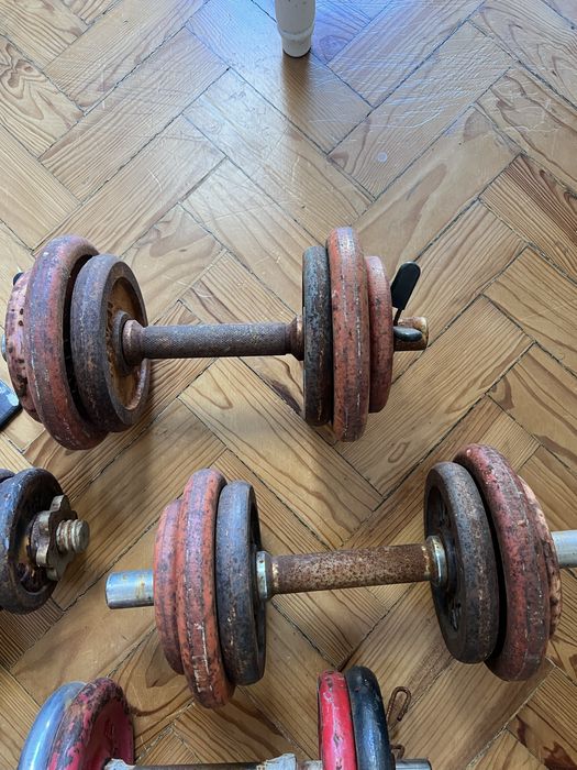 Conjunto Completo de Halteres+Anilhas - 118kg