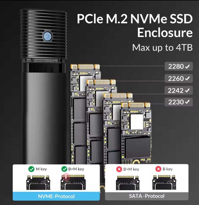 Orico Adapter dysku Kieszeń na dysk SSD m.2 obudowa m2 SATA USB-C 3.2