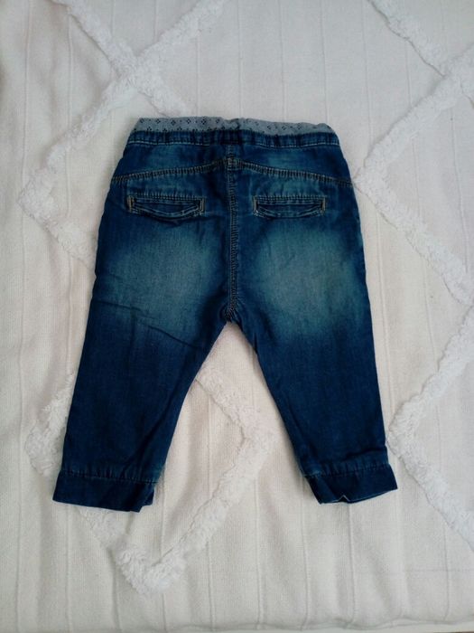 Spodnie jeansy zara na podszewce zara 74 80