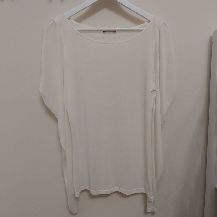 Bluzka z bufiastymi rękawami biała orsay