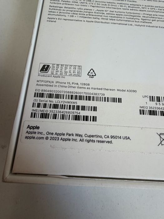 Bateria 100% iPhone 15 128gb Pink Idealny
