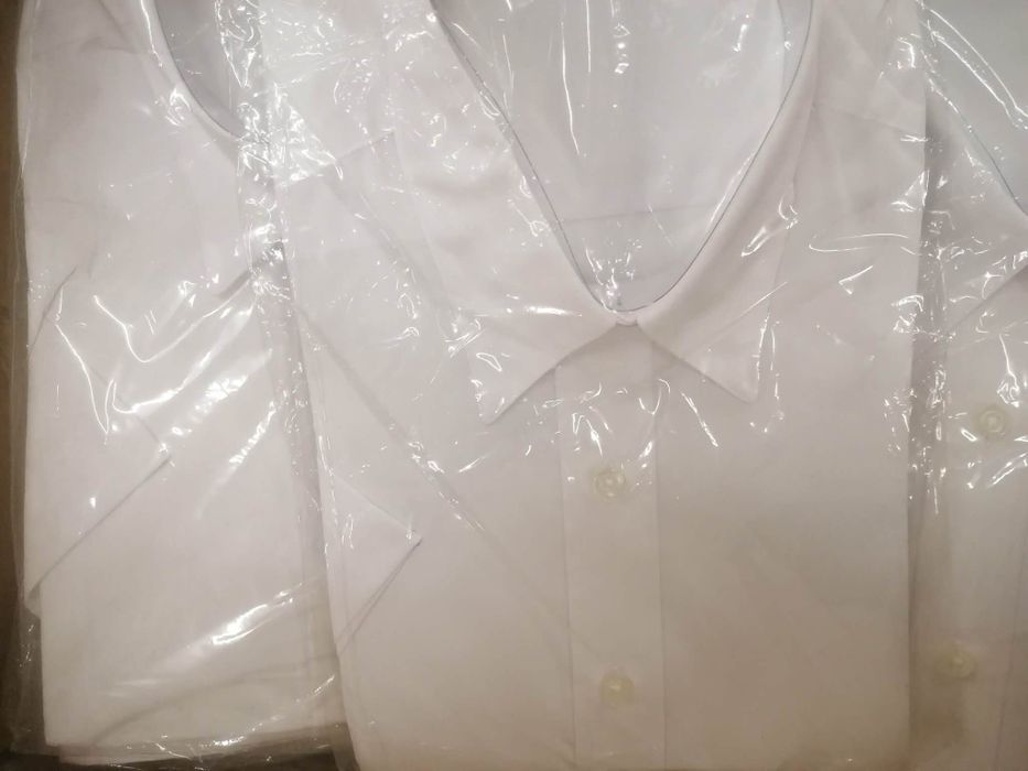 Camisas lisas brancas homem M/curta - nova