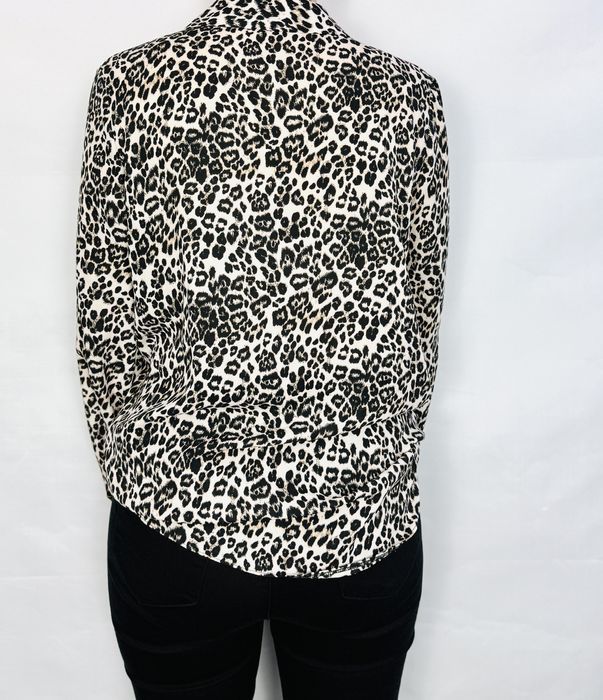 Koszula w cętki beżowo-czarna XS 34