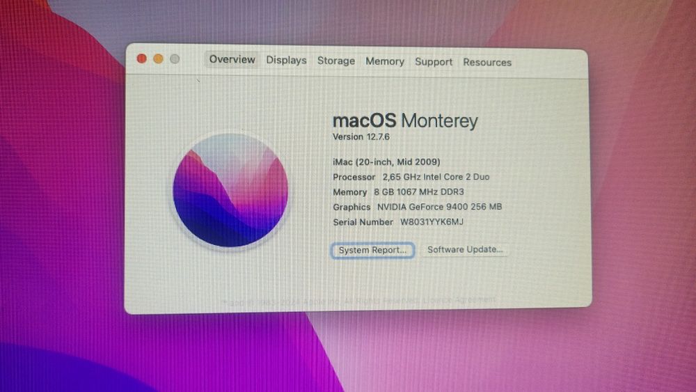 Apple iMac 20" | 8GB RAM | macOS Monterey