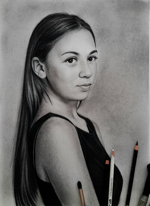Портрети по фото на замовлення (олівець, вугілля, пастель)