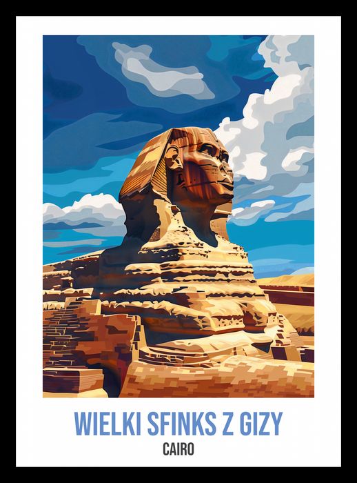 Plakat 20,5x28,4cm Wielki Sfinks z Gizy