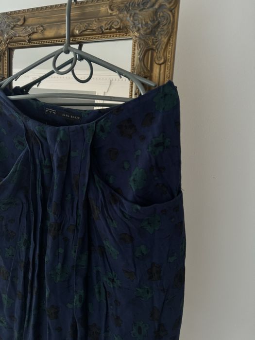 Базова Міді Спідниця Юбка Zara M-L з драпіруванням