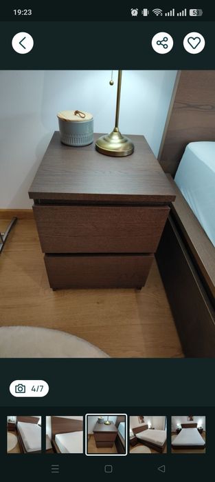 Cama de casal Ikea Malm com gavetas,  como Nova 
Cama 1