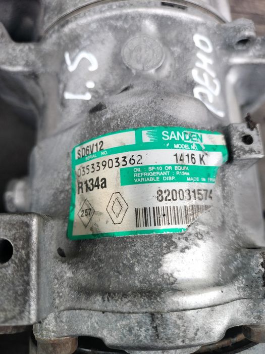Компресор кондиціонера SANDEN 3196312344 1416K R134a Renault 1.5