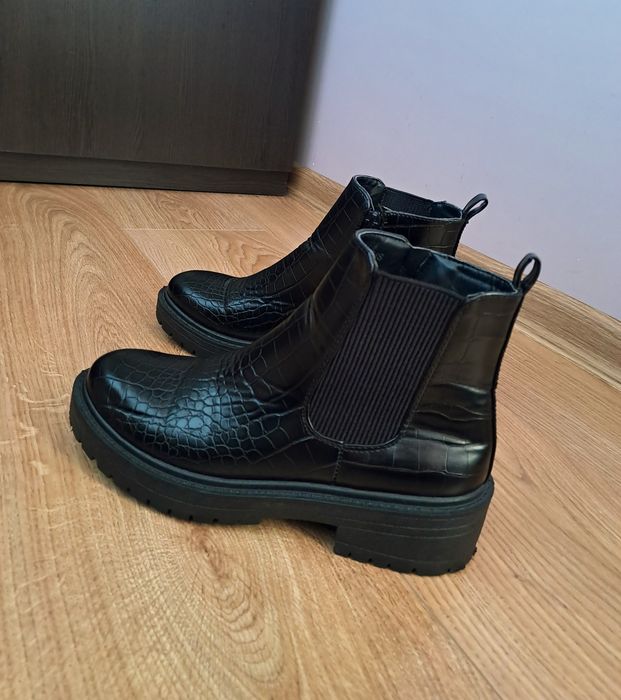 Черные женские демисезонные ботинки челси полуботинки ботильоны