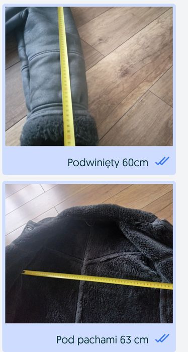 Vintage retro kożuch męski M