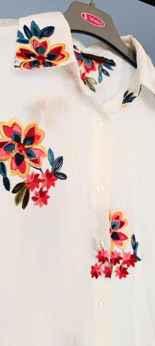 Koszula z haftem, elegancka koszula, bluzka boho