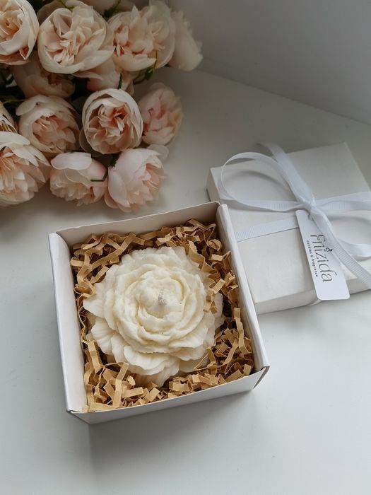 Свічка "Півонія" . Соєвий віск