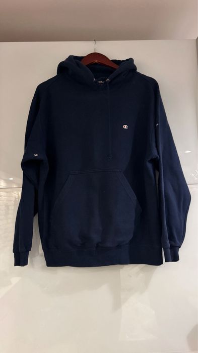 Granatowa meska bluza z kapturem Champion L bawelna