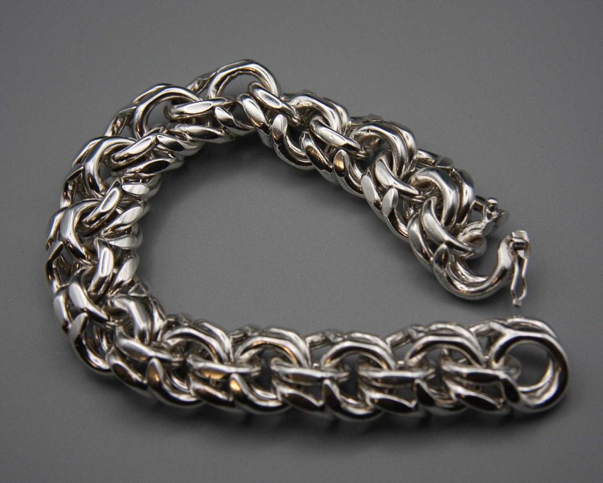Bransoleta Bismarck srebro 925 olbrzym 218,62gram.