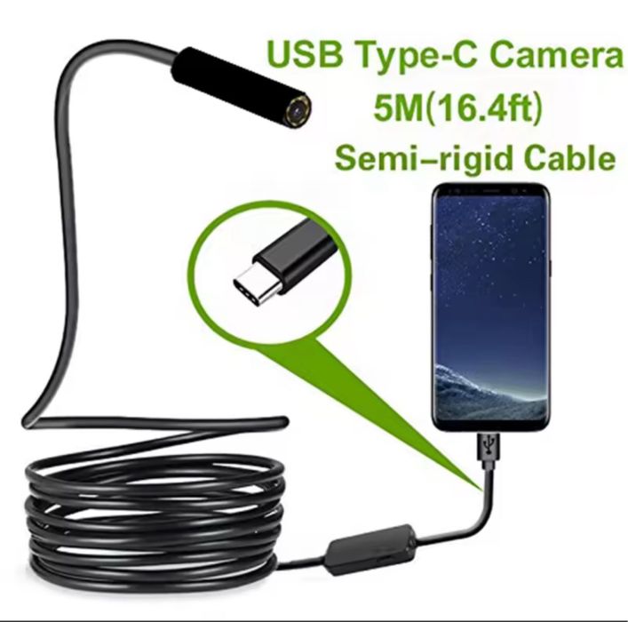 Эндоскоп камера для телефона 5.5мм и 7мм USB/ type-c /микро USB