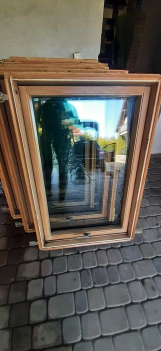 Okna dachowe połaciowe drewniane 78x118