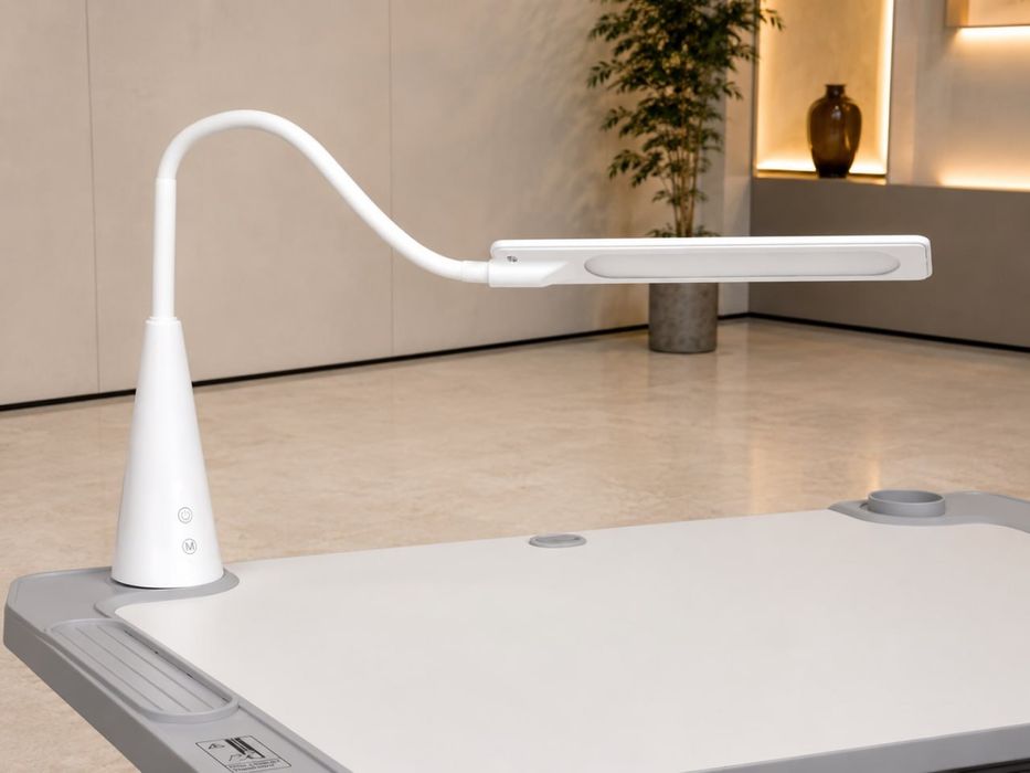 Дитяча парта FunDesk Littonia Grey + стілець, Led лампа, підставка