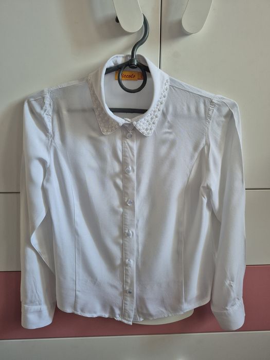 Блузка в школу, шкільна блуза, біла Zara, H&M  8-9 років