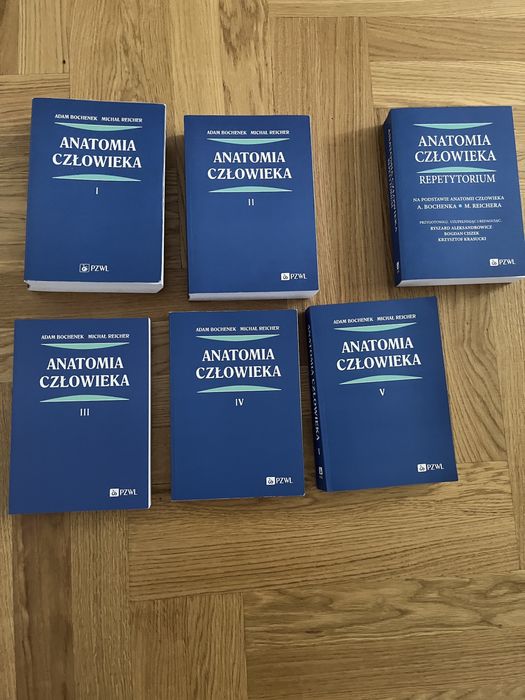 Anatomia Bochenek 5 tomów + repetytorium
