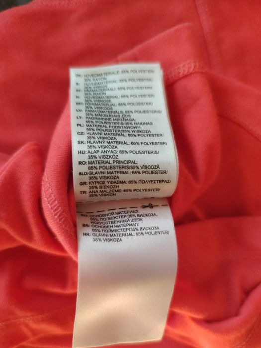 Malinowa koszulka T-shirt Reebok, rozmiar S