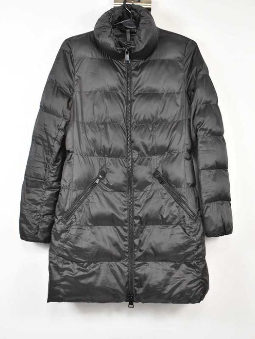 Massimo Dutti brązowa długa kurtka puchowa XS