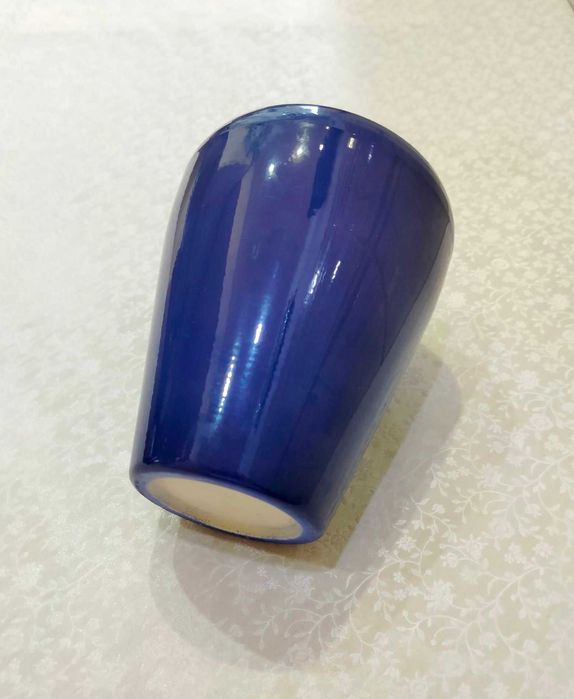 Osłonka ceramiczna na kwiaty storczyk granatowa