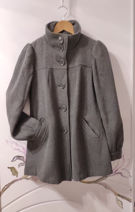 Płaszcz kurtka wełna H&M XS 34 S