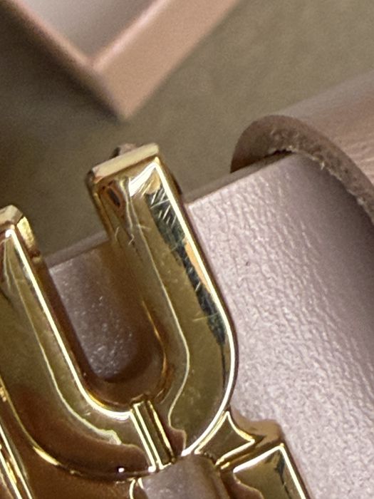 Pasek Marki Miu Miu Rozowy Skorzany