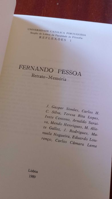 Fernando Pessoa Retrato Memória - Faculdade de Filosofia