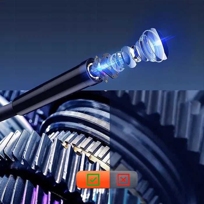 Kamera INSPEKCYJNA 4,3'' ENDOSKOP Dwie Kamery 5m 8LED Profesjonalna