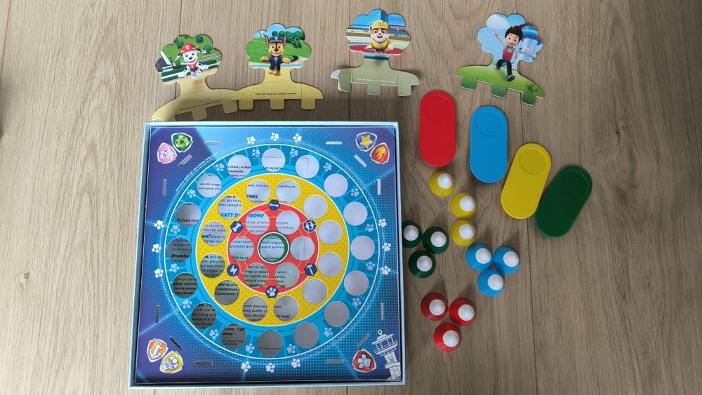 Zestaw Psi Patrol, puzzle, książka, skoczki, gra Psi Patrol, 3+, 4+