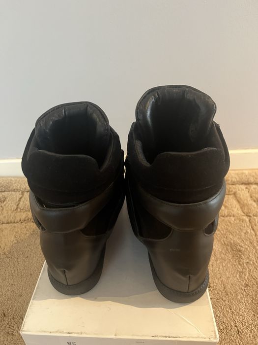 buty skórzane trampki na koturnie bekett