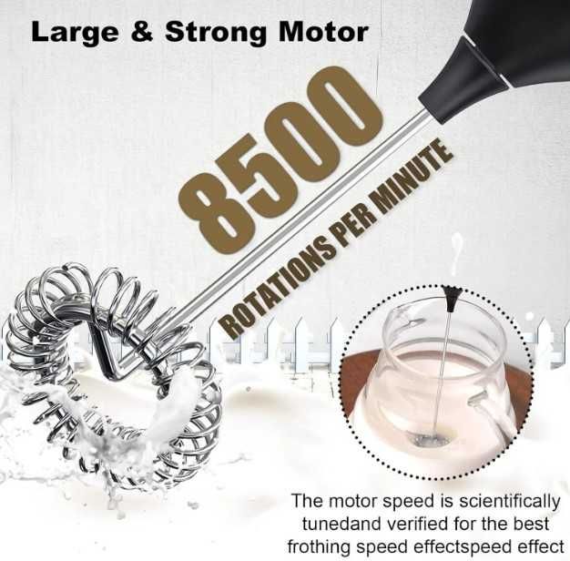 Mini Batedor 3 Velocidades Recarregavel USB - C